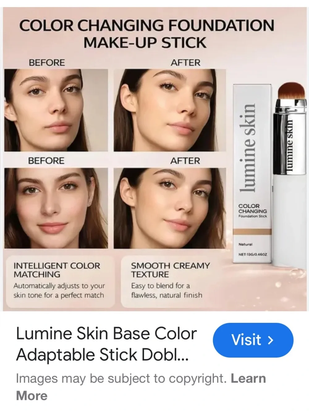 Color-Changing Foundation Stick — Natural shade